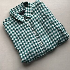 J.Crew Gingham Check Boy shirt style C6086 sz 10 EUC